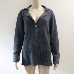 Benedetta B Wool Cashmere Gray Made in Italy‎ Cardigan Sweater (L) EUC